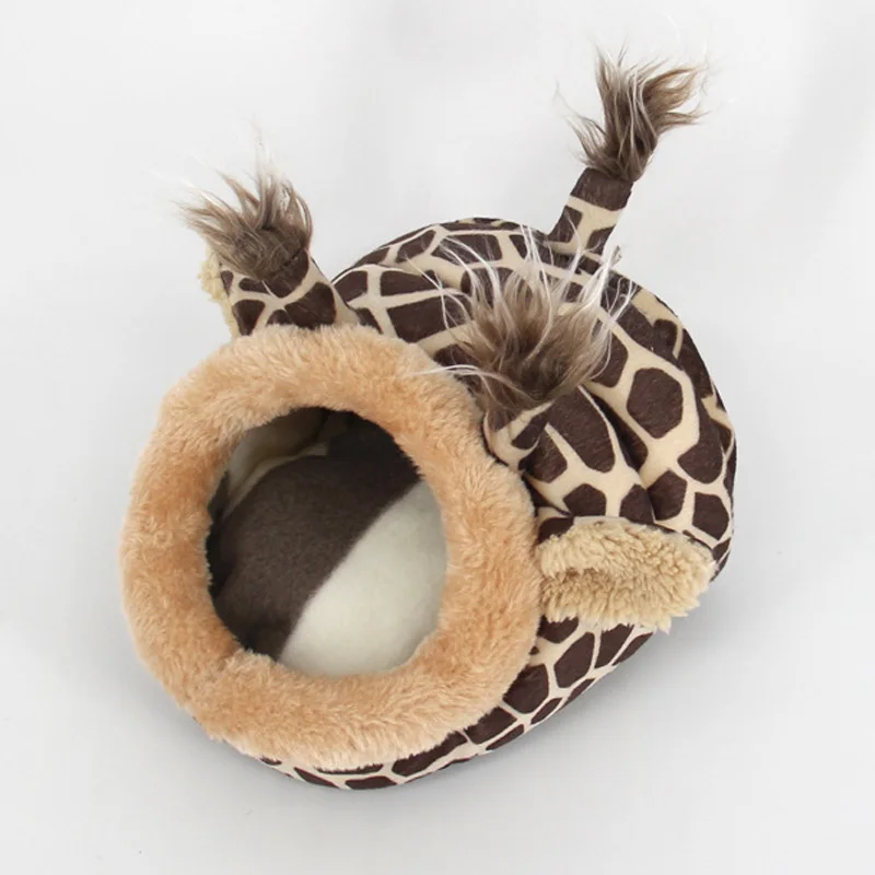 giraffe Кролик морская свинка дом шерсть плюшевые мягкие животные кровать хомяка клетка аксессуары кровать для белки, шиншилл товары для маленьких питомцев J8A06 - Цвет: giraffe