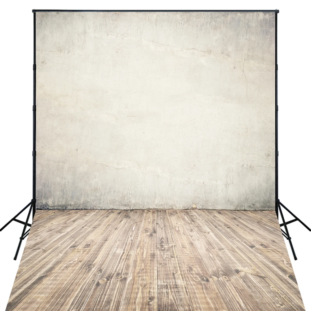 

4X6ft Art Fabric Photography Weathered Cement wall with floor Backdrop D1495
