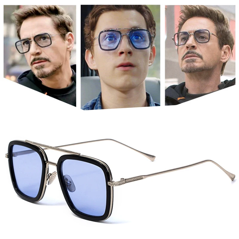 Tony Stark железные Солнцезащитные очки Мужские брендовые дизайнерские ветрозащитные очки мужские солнцезащитные очки UV400 Avenge солнцезащитные очки новая мода