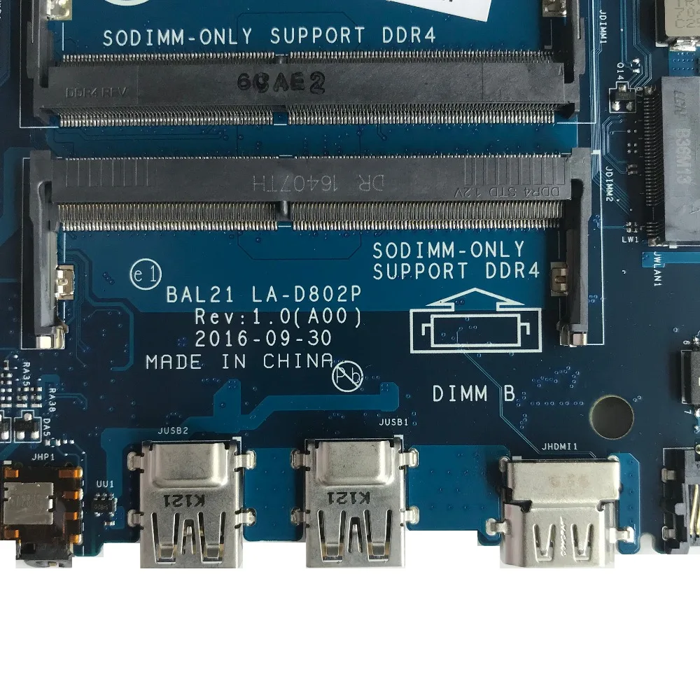 SZWXZY отлично подходит для DELL Inspiron Series 5567 5767 материнская плата ноутбука с I5-7200U DDR4