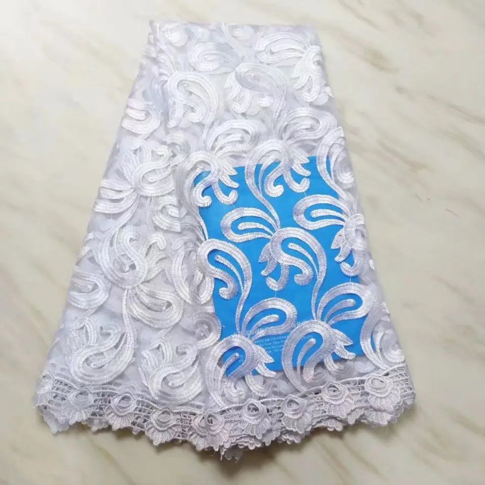 5 ярдов/шт Красивая фуксия французская Сетка кружевная вышивка африканская ткань