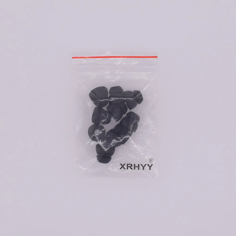 XRHYY 10pcs Double Flange Earbuds for Powerbeats 3 Powerbeats3 Wireless Headphones Replacement Silicone Eartips Ear Buds Black |