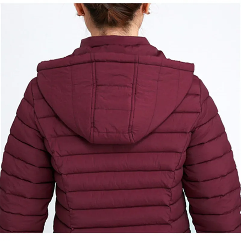 Женское зимнее пальто большого размера теплое хлопковое корейского плюс Черная