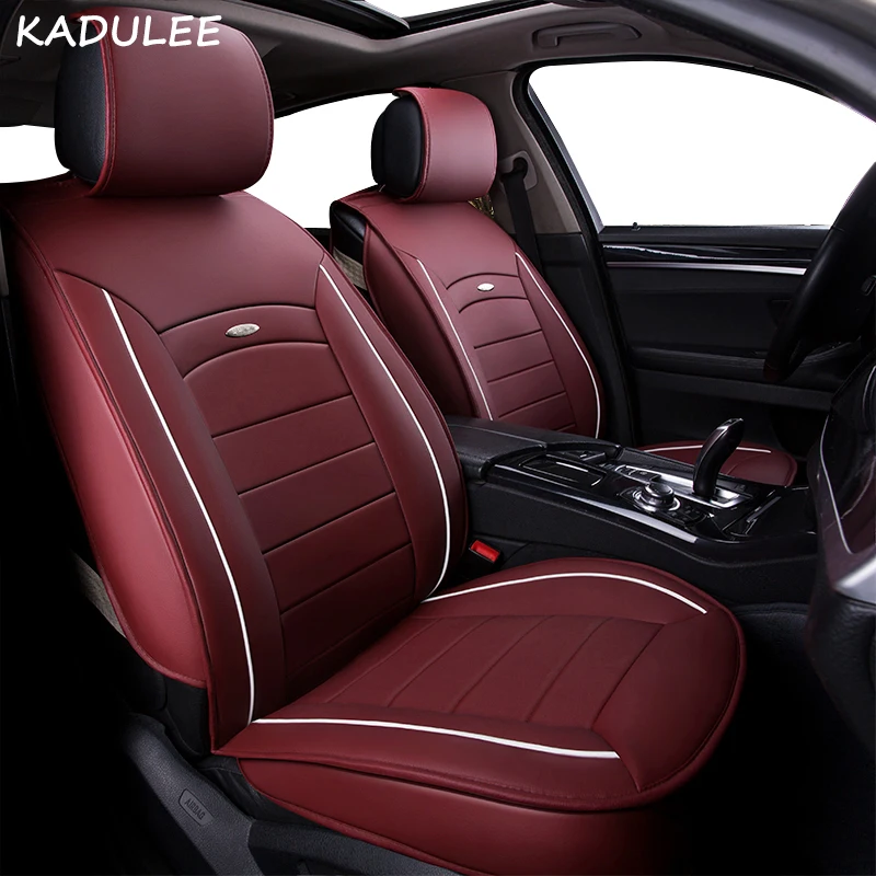 

KADULEE pu leather car seat cover for fiat panda dodge challenger lexus rx300 honda accord opel astra k corsa d car accessories