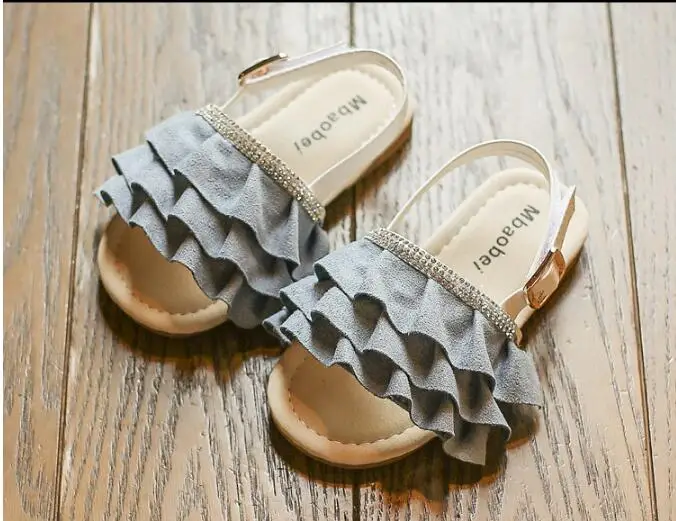 2018 Новая летняя обувь сандалии тапочки с листьями лотоса детская мягкая подошва