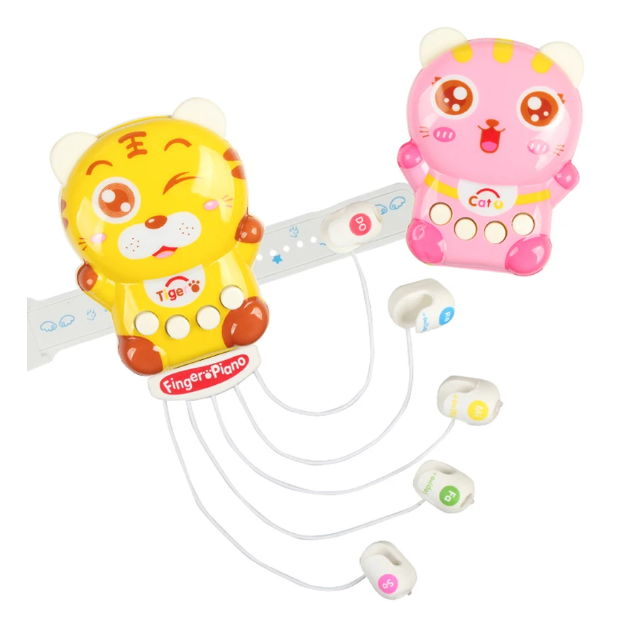 

Study piano multifunction finger piano cartoon musical toy for kid,playing hamster hand bell with light early learning machine