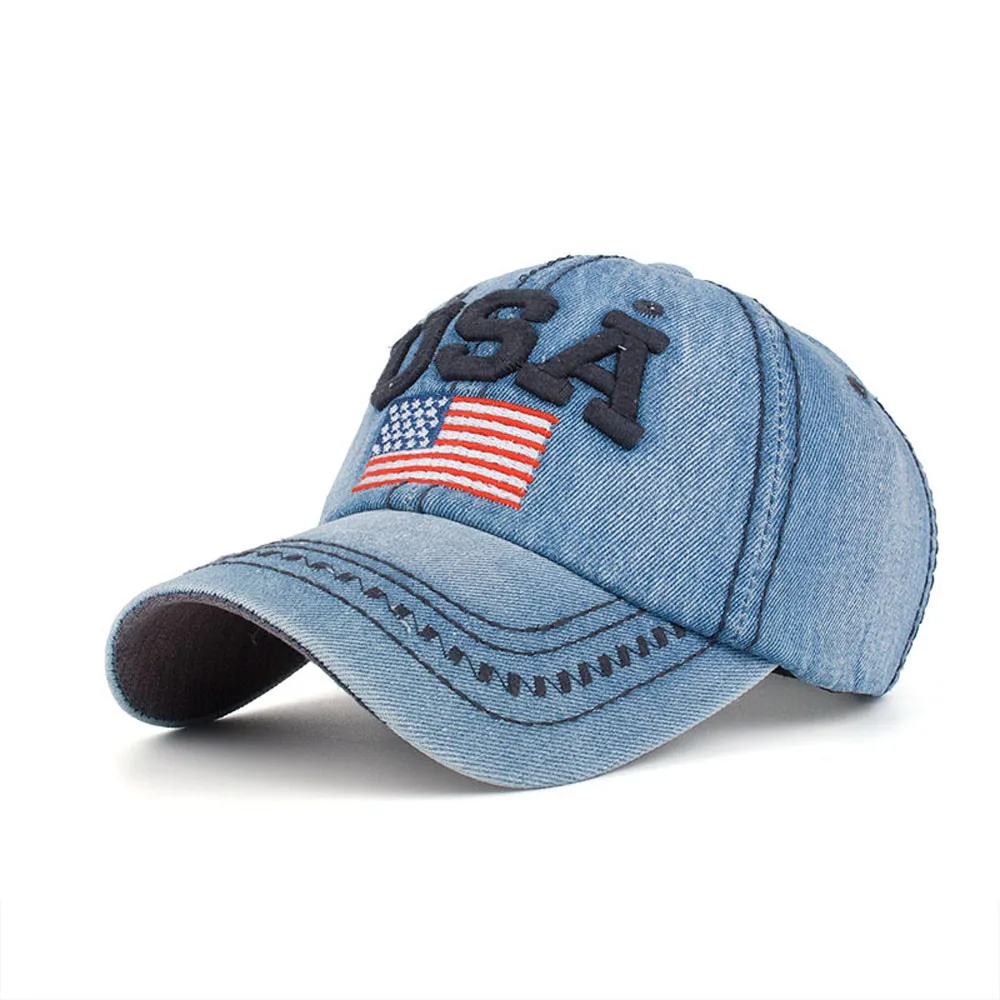 Джинсовая бейсбольная кепка со стразами женская и мужская США Snapback хип хоп