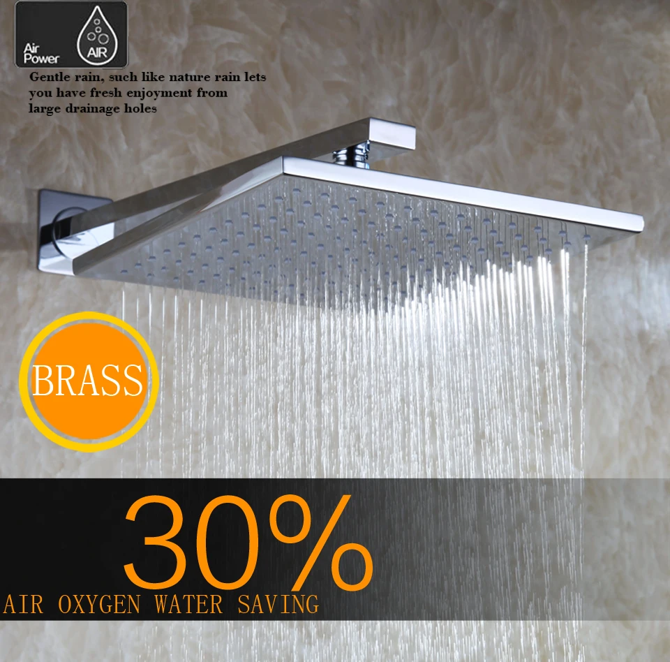 Насадка для душа с дождевой насадкой полированный хромированный смеситель