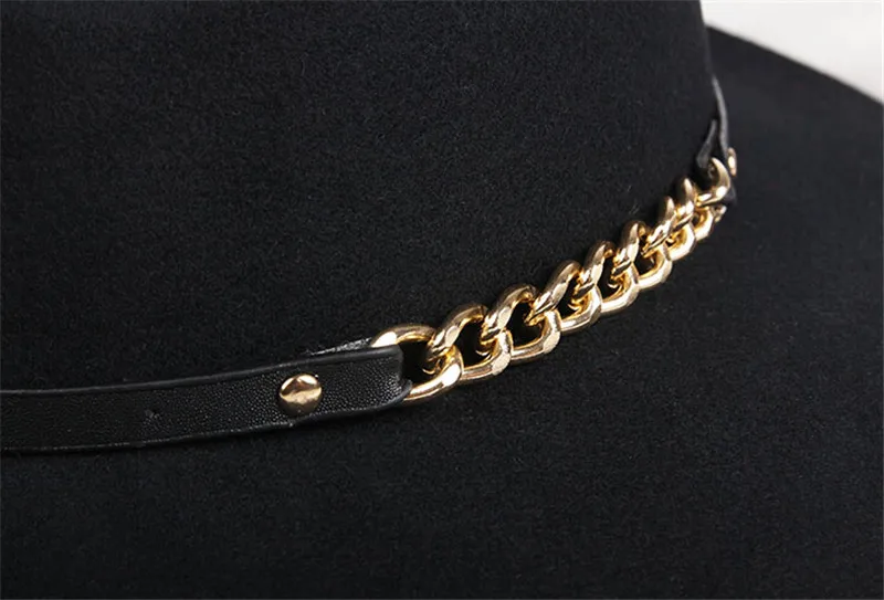 Женская фетровая шляпа зимняя однотонная теплая из искусственной шерсти |