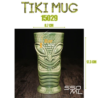 P Чайные кофейные кружки, керамическая кружка tiki, кружка для молока, домашний бар, Декор, гавайский коктейль, стеклянная фарфоровая статуэтка, ручная работа, Мартини, подарки - Цвет: P