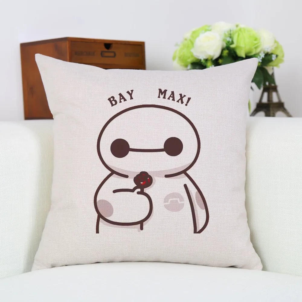 С принтом бэймакс накидка для подушки Big hero 6 Наволочки мультфильм Super Baymax Подушка