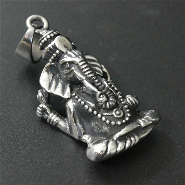 Мужская подвеска из нержавеющей стали с эффектом полировки в виде слона как у