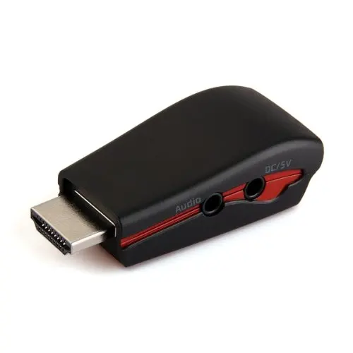 PLA горячий мини адаптер конвертер HDMI папа к VGA видео аудио черный|converter hdmi|hdmi male to