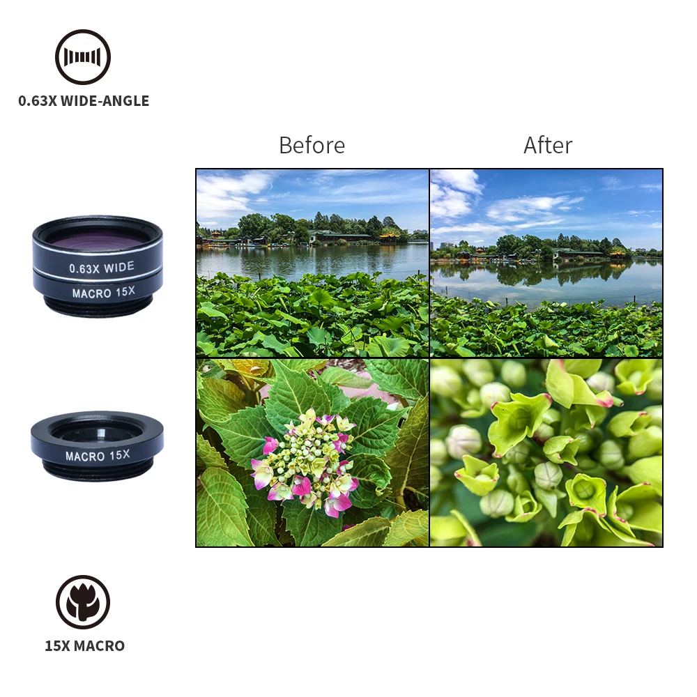 Объектив APEXEL 7 в 1 для телефона объектив рыбий глаз Широкоугольный макро CPL