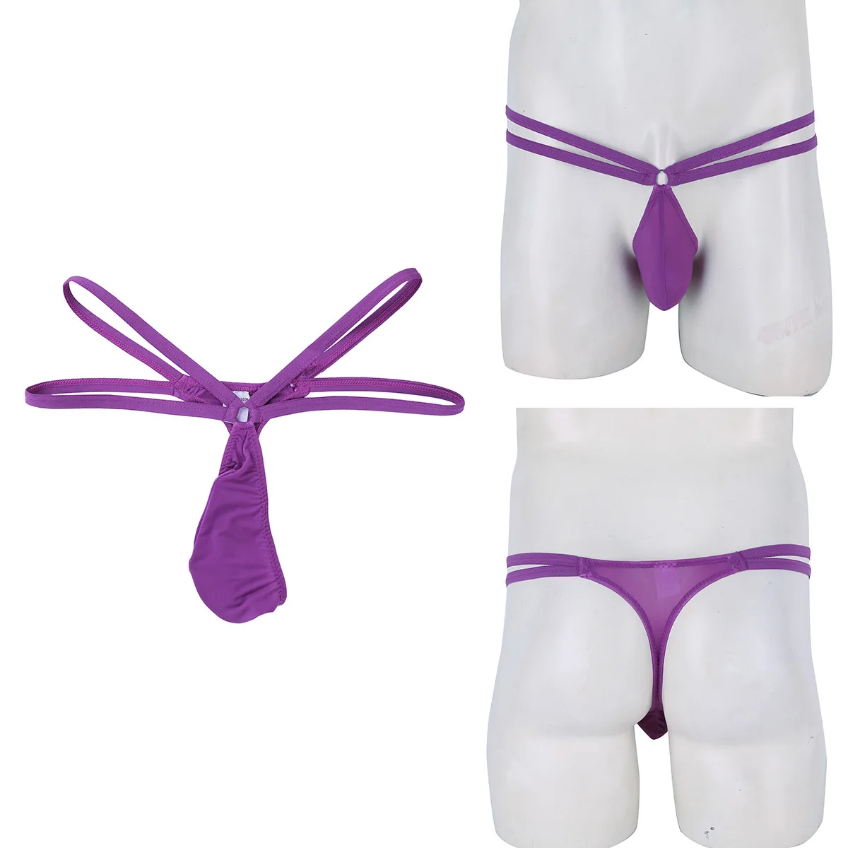 TiaoBug Мужское нижнее белье с низкой посадкой мешочком мини покрытие для мужчин