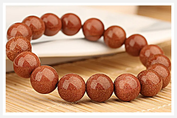 Новый дизайн натуральный Золотой гравий браслет ювелирные изделия камень Бусины