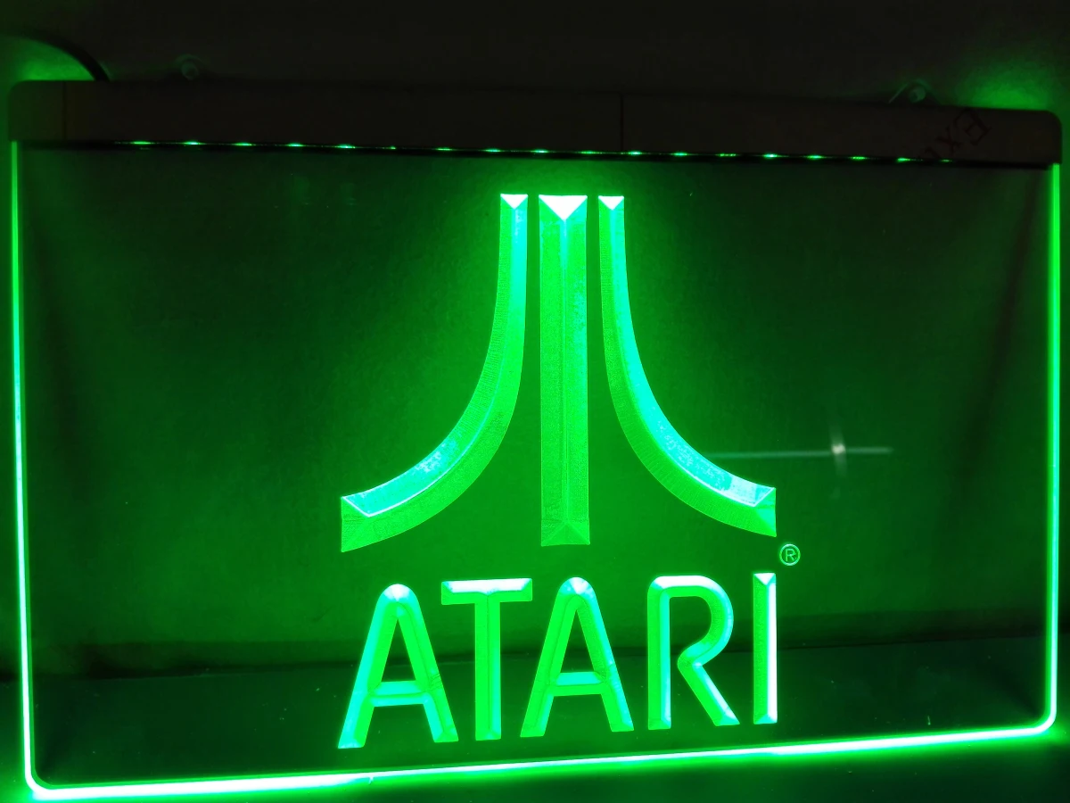 Игровой ПК LH022 Atari с логотипом Подарочный дисплей светодиодный неоновый