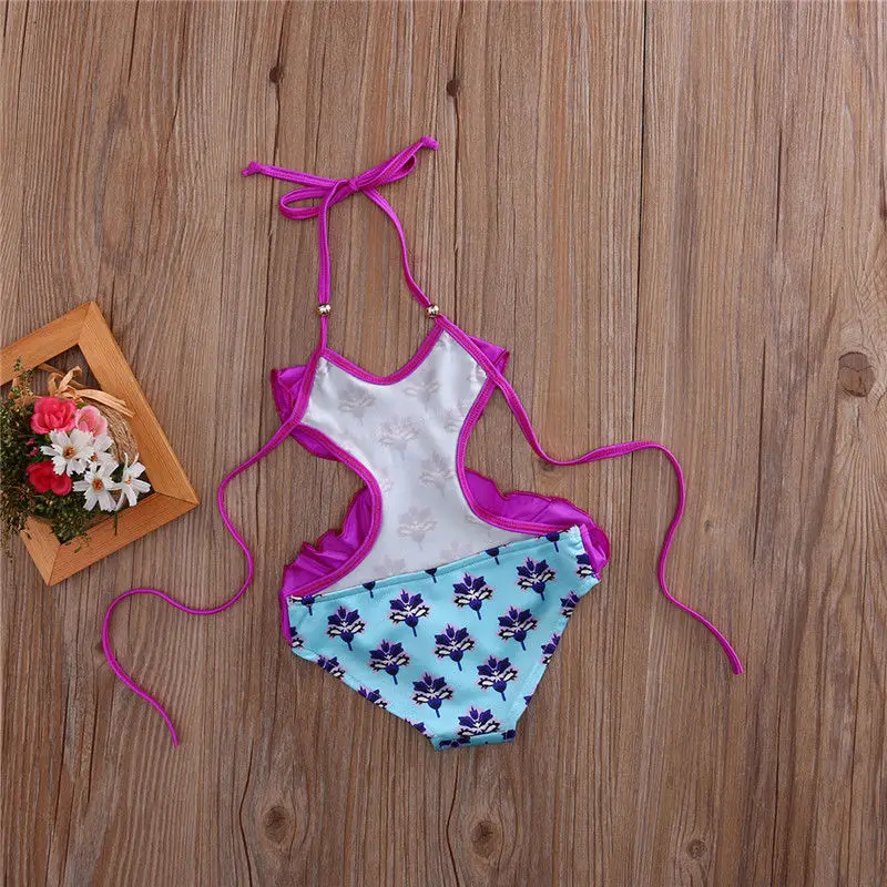 Новинка 2017 года летняя одежда для маленьких девочек с цветочным принтом и рюшами