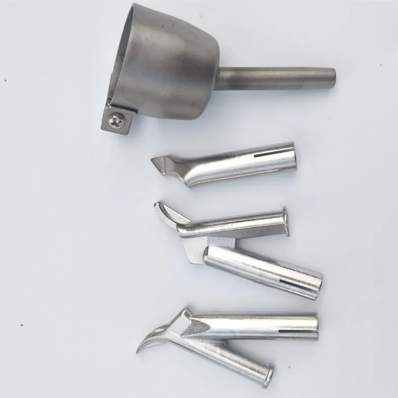 Boquillas de soldadura de 4 velocidades para soplador de aire caliente, cabezal de soldadura redondo de aleación, con boquilla Triangular de 5Mm de velocidad, material de Pvc Y vinilo