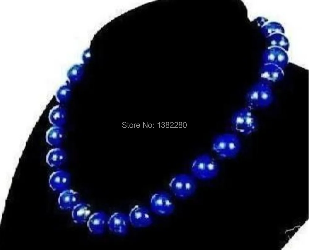 

! Wholesale 10MM Egyptian Natural Lapis Lazuli Necklace 18" JT63478