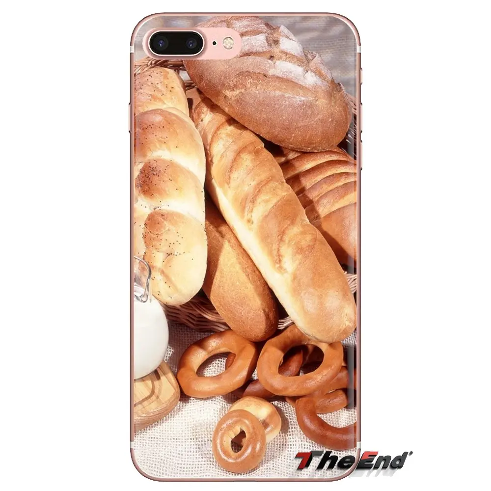 Soft Transparent Shell Covers For iPod Touch Apple iPhone 4 4S 5 5S SE 5C 6 6S 7 8 X XR XS Plus MAX Food Wallpaper Bread Baking |