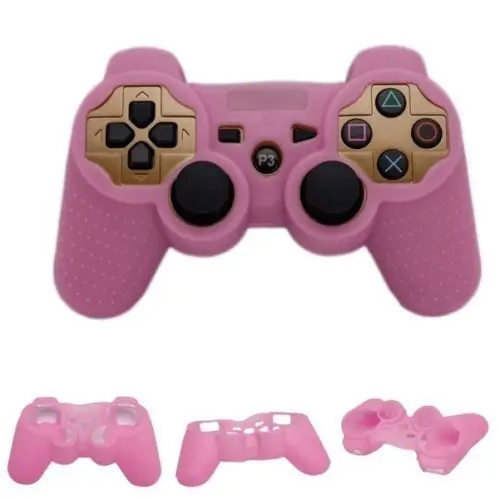 Силиконовый чехол для контроллера PS2 PS3 розовый | Электроника