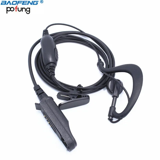 BAOFENG UV-9R Plus Водонепроницаемая портативная рация тайная воздушная Акустическая трубка Гарнитура для UV-XR A-58 UVXR UV9R GT-3WP 2 способ радио - Цвет: 1 x G-shape ear hook