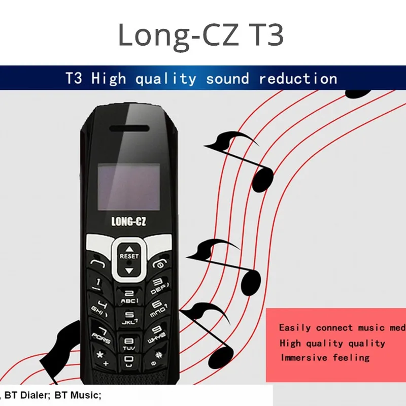 Оригинальные длинные-CZ T3 Волшебные голосовые сотовые телефоны маленький мини
