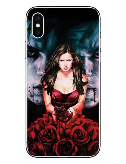 Жесткий пластиковый чехол с дневниками вампира для iPhone 6 6 s Plus 7 XR XS Max 8 8 Plus 5S SE X 10 чехол Coque Capa - Цвет: Серый