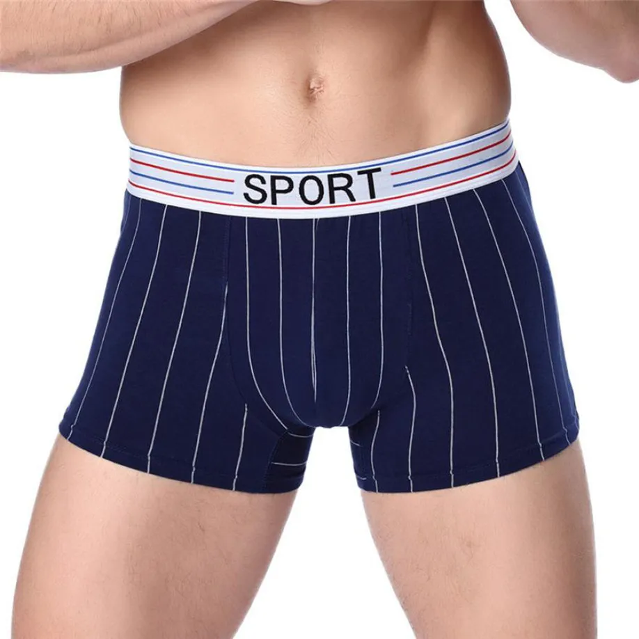 Новый модные пикантные Для мужчин s хлопковое Полосатое Нижнее белье Шорты