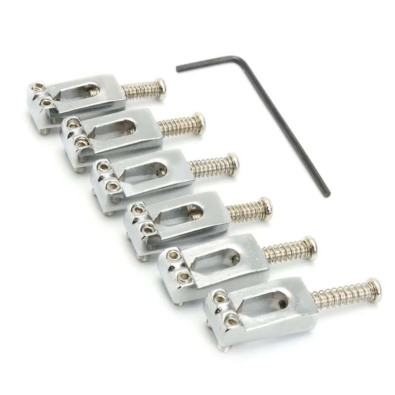 Зебра 6 шт./компл. набор гитарных басов Callaham Strat Bridge Saddles с отверткой для винтажных