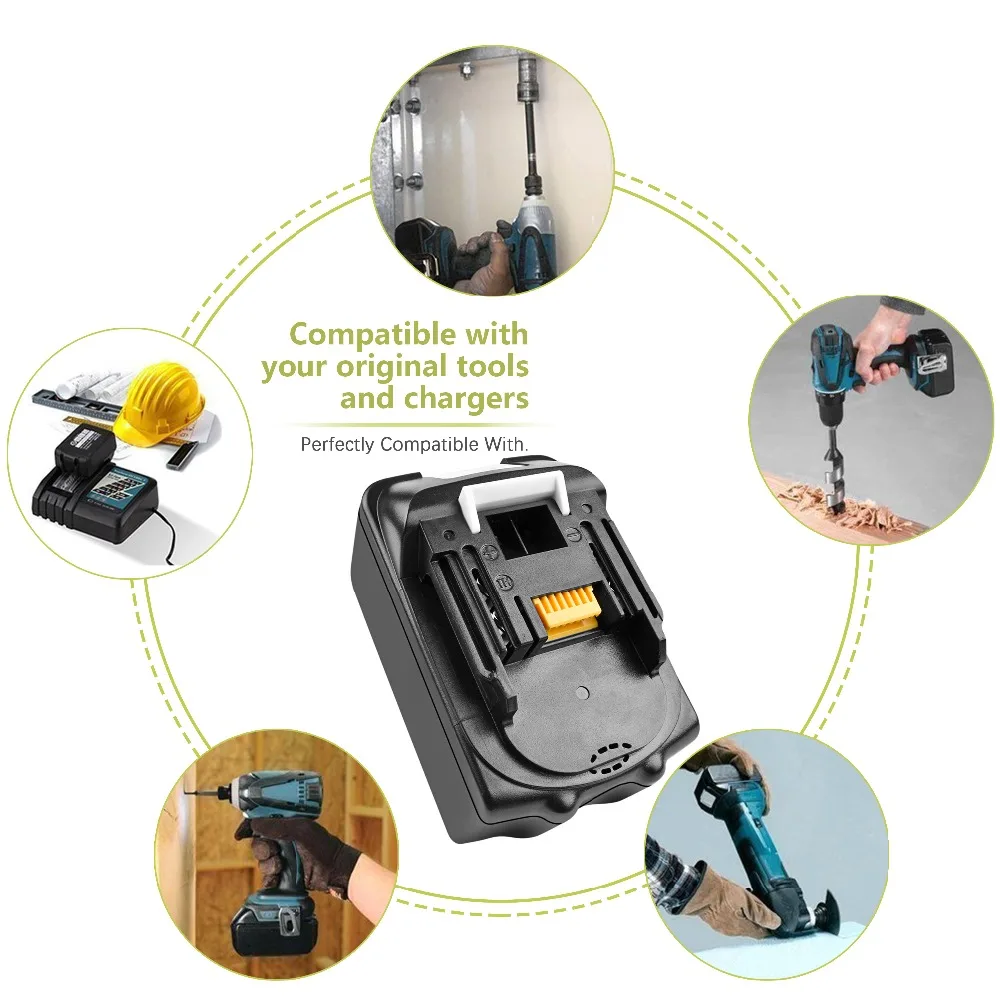 Powtree для Makita BL1830 18V 4000mAh литиевые электроинструменты Замена батареи BL1815 BL1840 LXT400