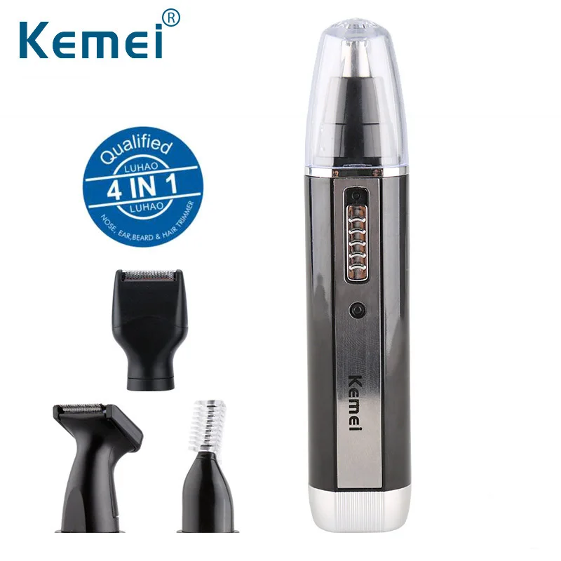 Kemei KM-6630 4 в 1 Профессиональная Мода Электрический перезаряжаемый триммер для носа