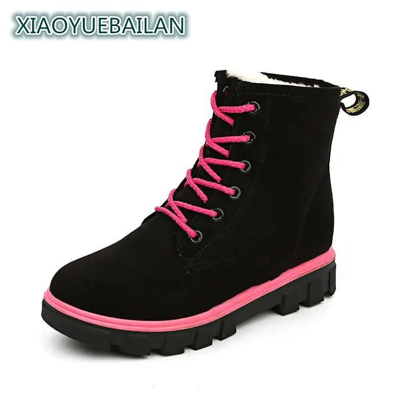 Новинка 2018 года Ботинки Martin в Корейском стиле зимняя обувь теплая хлопковая