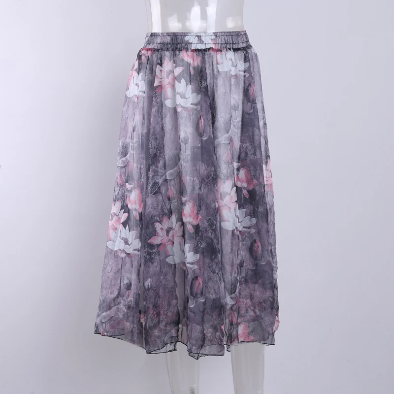 Новая Элегантная Летняя женская пляжная юбка в стиле ретро большой зонт богемная