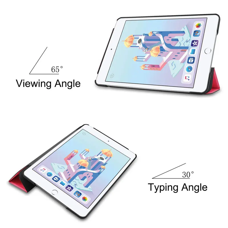 Tablets Case For New iPad Mini 5 2019 4 General Version PU Cover Smart Sleep Wake Up Fold Stand 4/5 | Компьютеры и офис