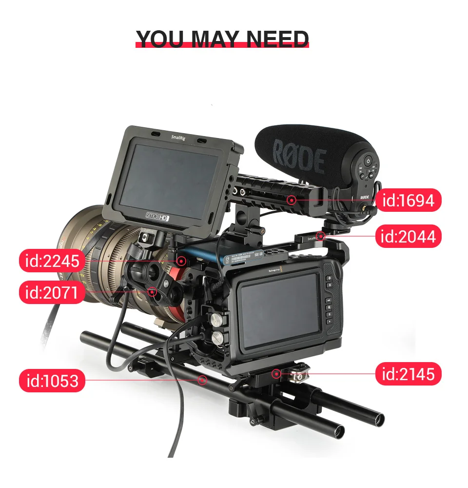 SmallRig bmpcc 4k клетка DSLR камера Blackmagic Pocket 4 k/6 K камера для Blackmagic Pocket cinema камера 4 K/6 K BMPCC 4K 2203