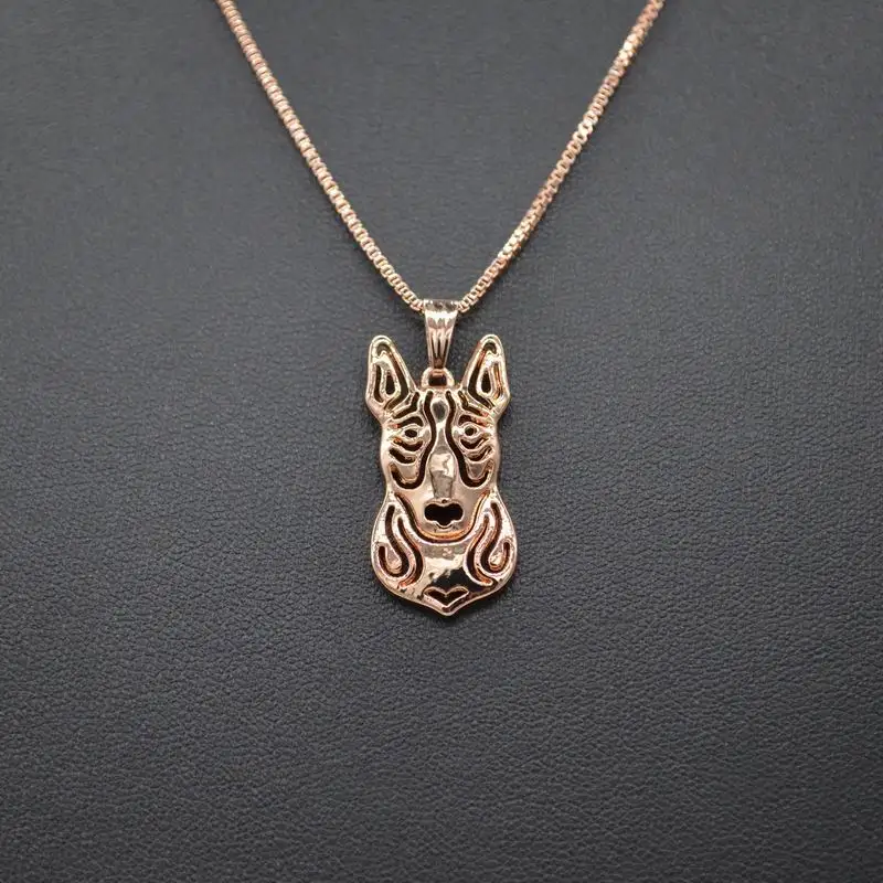 Women's Alloy Pet Dog Necklaces Lovers's Gold Bull Terrier Pendant Drop Shipping | Украшения и аксессуары