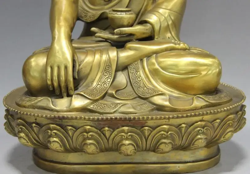 Китайский буддистский храм латунь Медь Шакьямуни татхагата Статуэтка Будда
