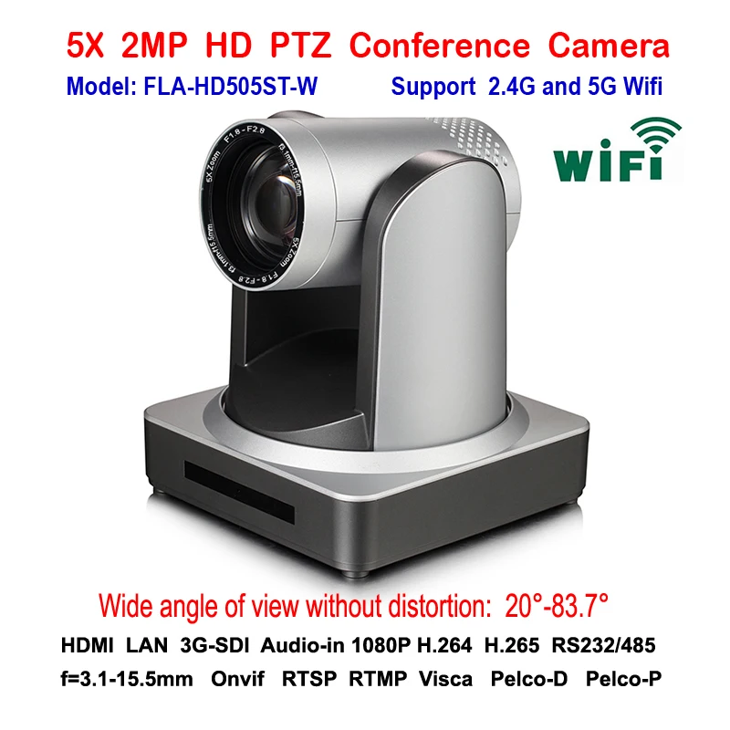 2mp 1080p60 HD видео ip 3G SDI Конференц камера Wifi 5x зум широкий угол для беспроводной аудио