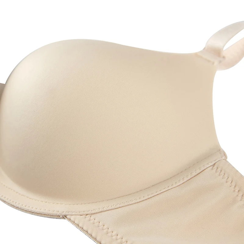 

Sexy Solid Color Smooth Bras For Women Deep U Cup One-piece Bras Push Up Lingerie Seamless Wire Free Bras