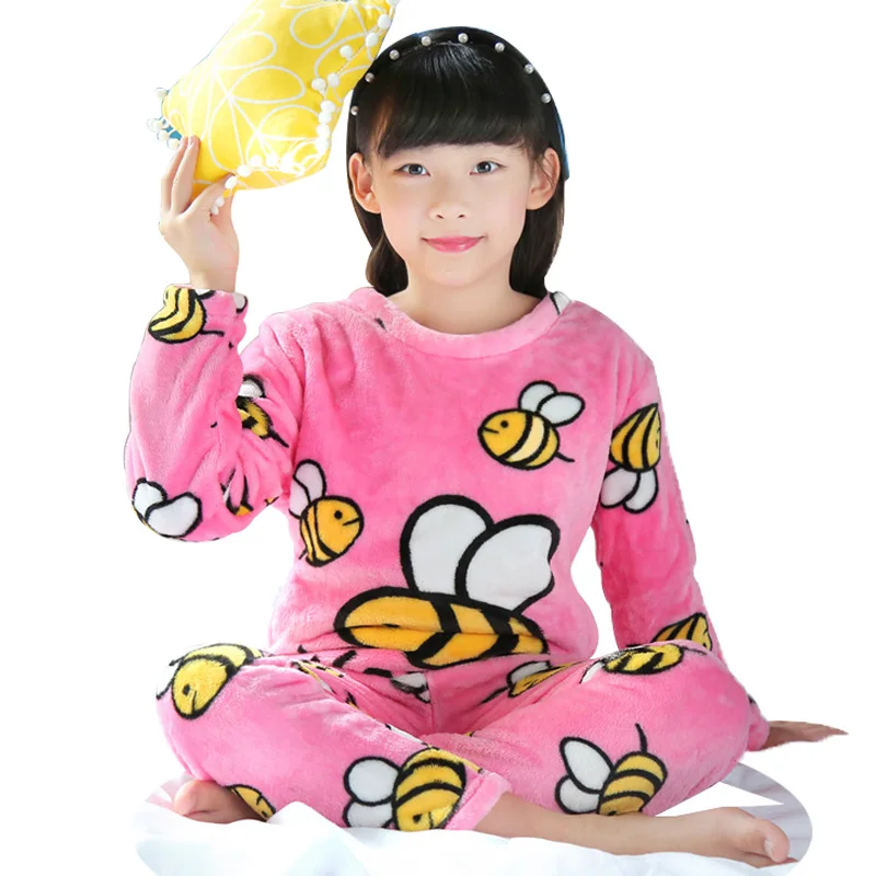 2018 г. новые стильные фланелевые пижамные костюмы для мальчиков и девочек зимние