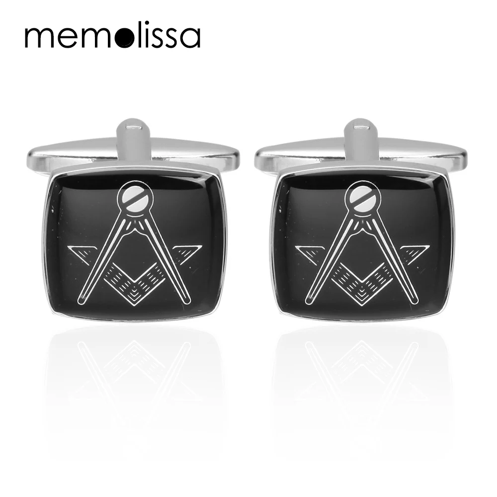 MeMolissa Роскошные брендовые пуговицы для манжет Черные запонки высокое качество