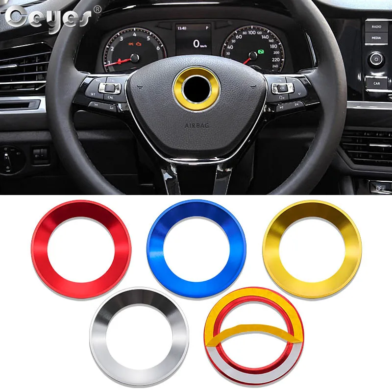 

Ceyes Car Styling Steering Wheel Ring Case For Volkswagen Golf 6 7 Polo CC Tiguan VW Passat Decoration Sticker Cover Accessories