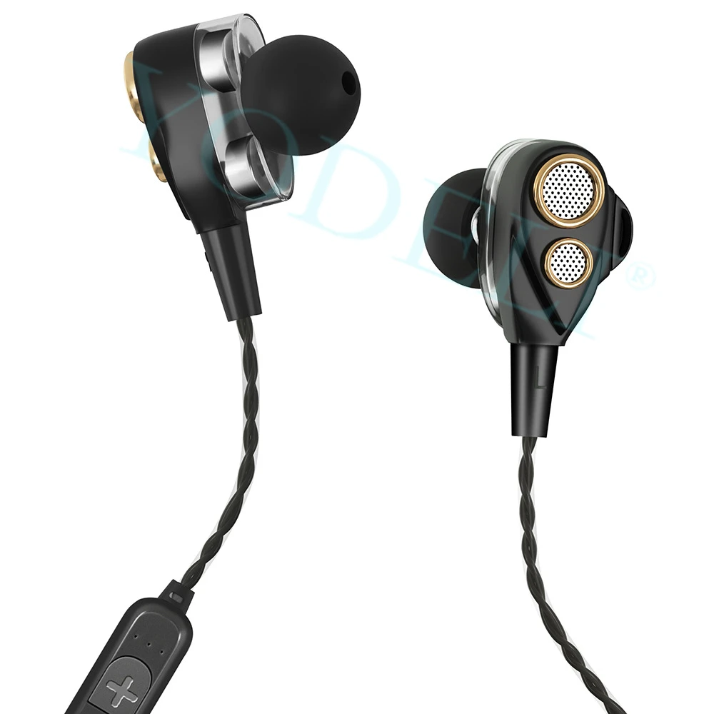Bluetooth наушники беспроводные наушники стерео двойной блок драйвер динамик Bluetooth наушники Поддержка TF/SD карты с микрофоном для телефона