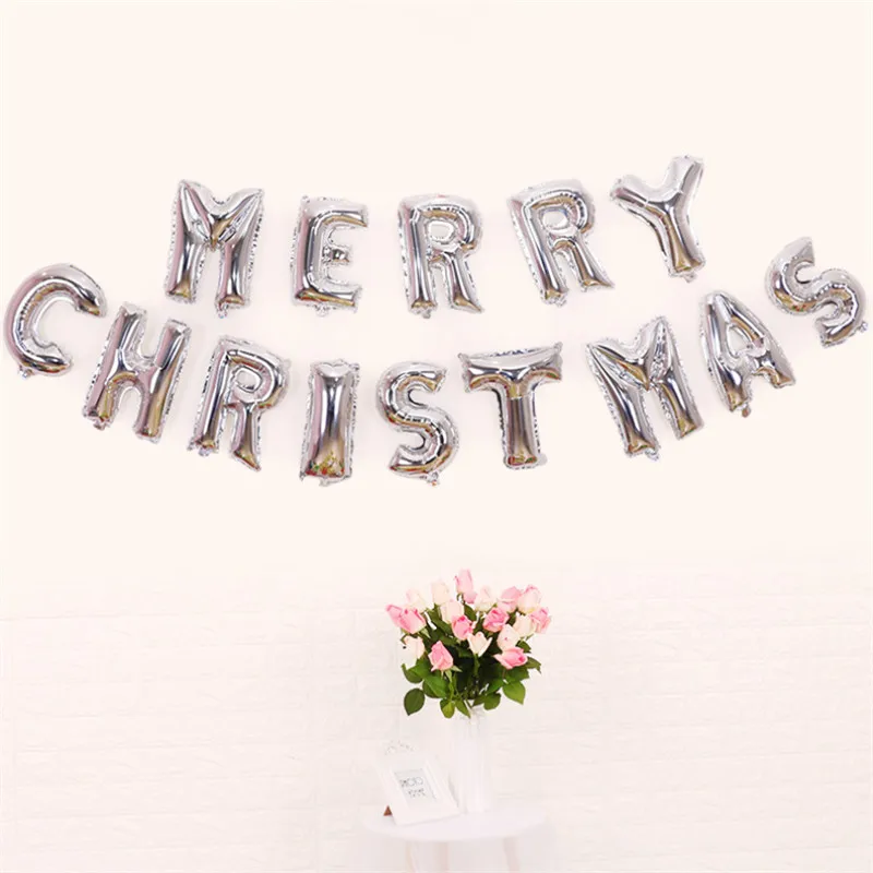 14 шт./компл. рождественские воздушные шары с буквами красные зеленые золотые