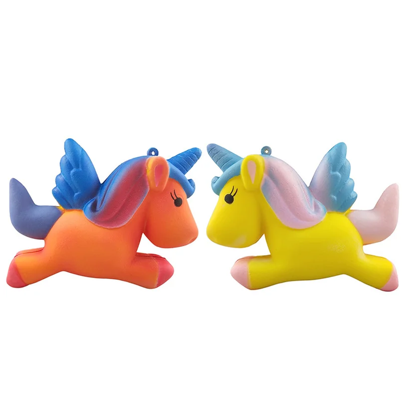 

New Squishy Slow Rebound PU Pegasus Warm Color Discoloration Decompression Toy Children Decompression Toys For Kids