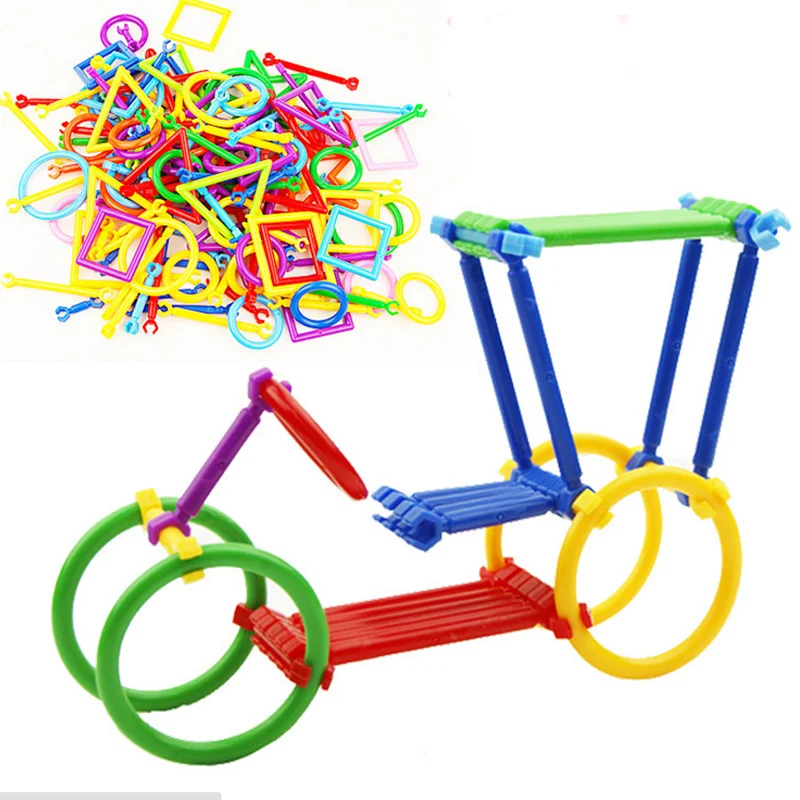 135 Pcs/Set Plastic Sticks Building Blocks Board Games for Children Adult Family Education Handmade DIY Toy Game Gift Toy|Настольные