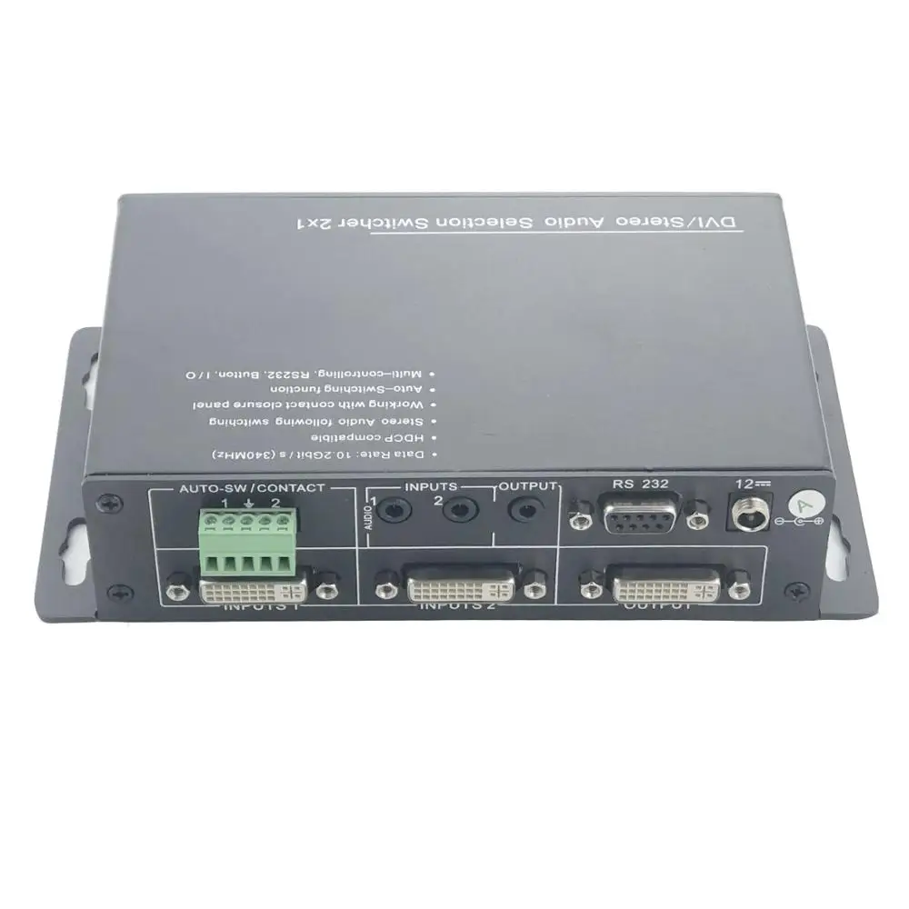 2-портовый dvi-переходник 2X1 с аудио и RS232 управления DVI 2 в 1 переключатель 1920X1080