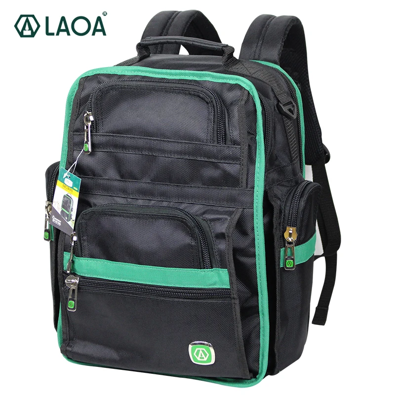 

LAOA Shoulders Backpack Tool Bag Multictional Oxford Fabric Electrician Bags Water Proof knapsack Storage Tools
